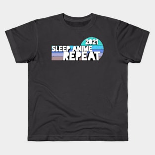 Sleep anime repeat 2021 Kids T-Shirt